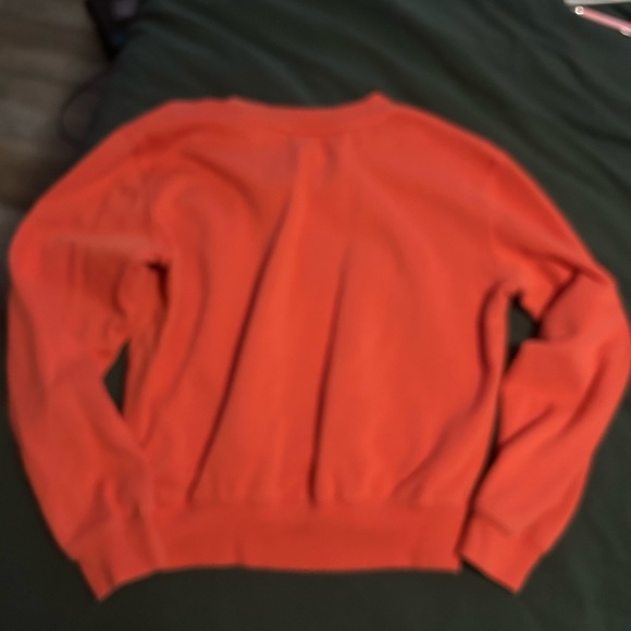 Z Supply Vibrant Orange Crew Neck Sweater - Picture 1 of 4